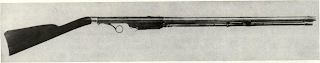 Walter Hunt designed lever action .54-inch “rocket ball” repeating rifle in summer of 1847 but patent was not granted until 1849. Design was not produced, but inventor laid first stepping stone to Winchester rifle success.