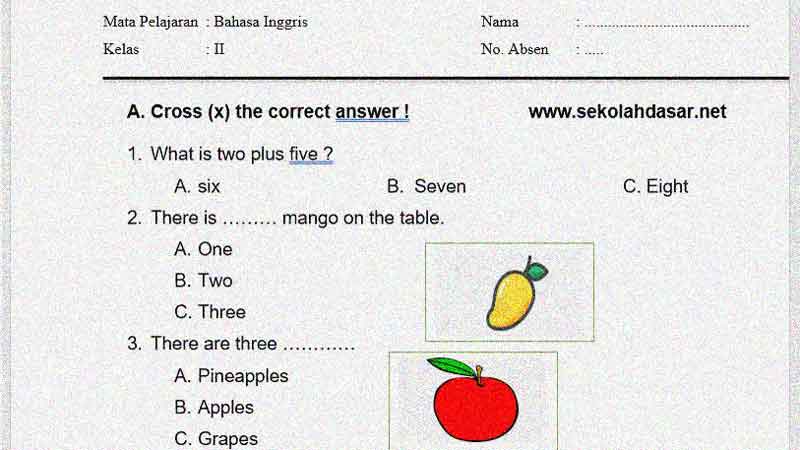 Soal Latihan Penilaian Tengah Semester 1 Bahasa Inggris