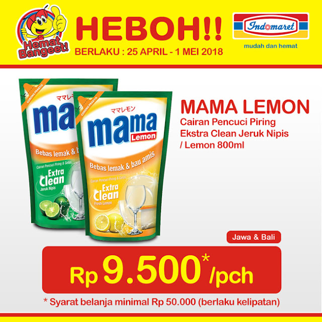 Katalog Harga Promo INDOMARET Promo Heboh Mingguan 25 April - 01 Mei 2018