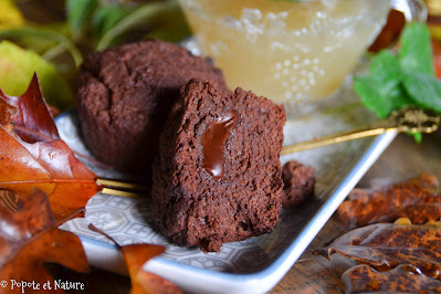 Gâteau individuel au chocolat et au cœur fondant ©Popote et Nature