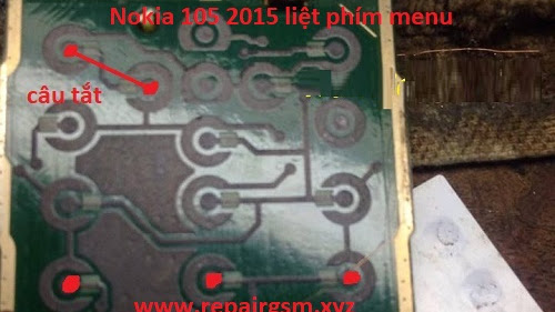 Nokia 105 2015 liệt phím menu
