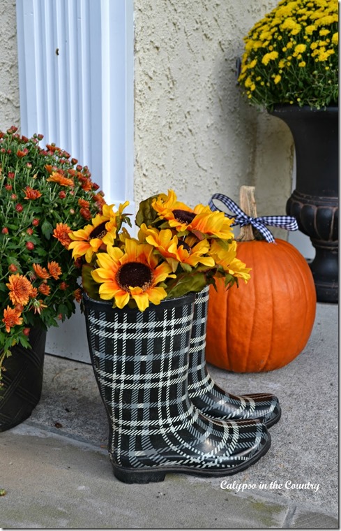 plaid-rain-boots