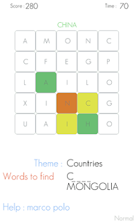 Screenshots of the Word search for Android tablet, phone.