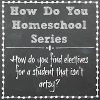 How Do You Find Electives For a Student That Isn't Artsy? on Homeschool Coffee Break @ kympossibleblog.blogspot.com