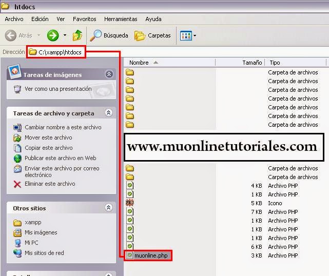 Código php para instalar el editor muonline