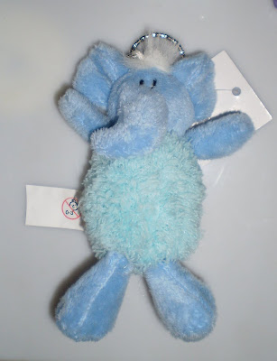 Pihi-puha kék kulcstartós elefánt