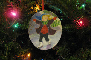 and something I made myself when I was in preschool Magazine Cut-Out Ornaments