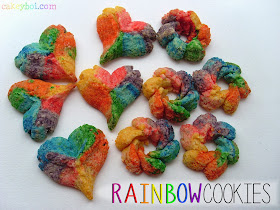 rainbow spritz cookies