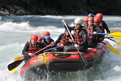 Over 40s stag party White water rafting