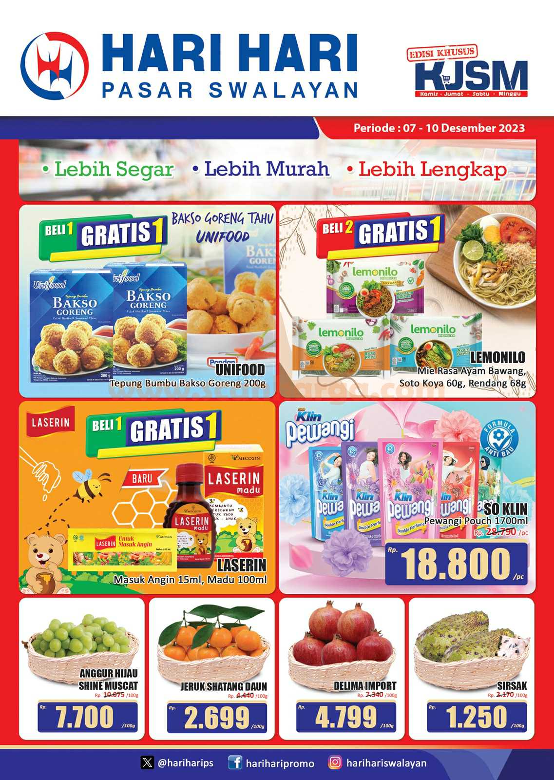 Katalog Promo JSM Hari Hari Swalayan Weekend 7 - 10 Desember 2023