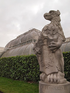 Architecture and garden design at Kew Gardens, London.