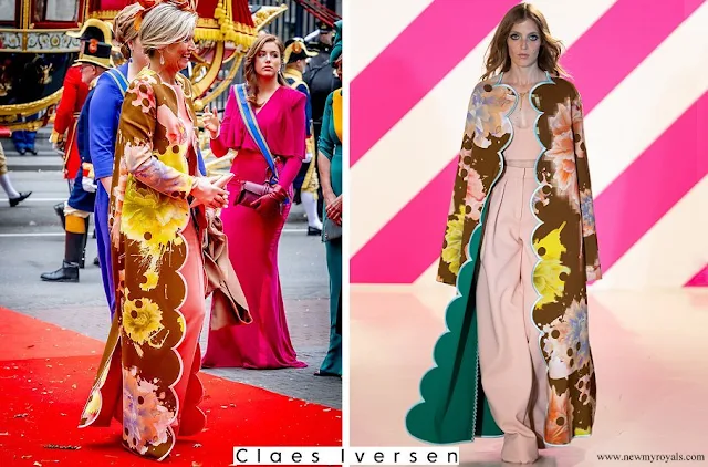 Queen Maxima wore Claes Iversen coat - Couture 2022 Amsterdam Fashion Week