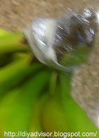 Bananas wrap with plastic wrap