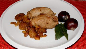 Involtini di vitello con castagne