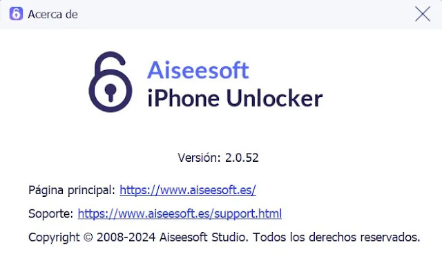 Aiseesoft iPhone Unlocker Versión 2.0.52 Full Español