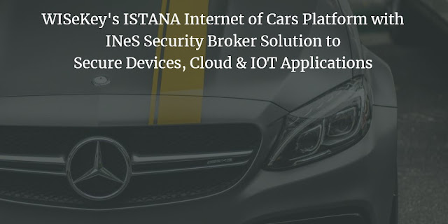 WISeKey's ISTANA Internet of Cars Platform with INeS Security Broker Solution to Secure Devices, Cloud & IOT Applications