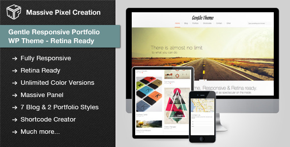 Gentle Responsive Portfolio WP Theme Retina Ready - ThemeForest Item for Sale