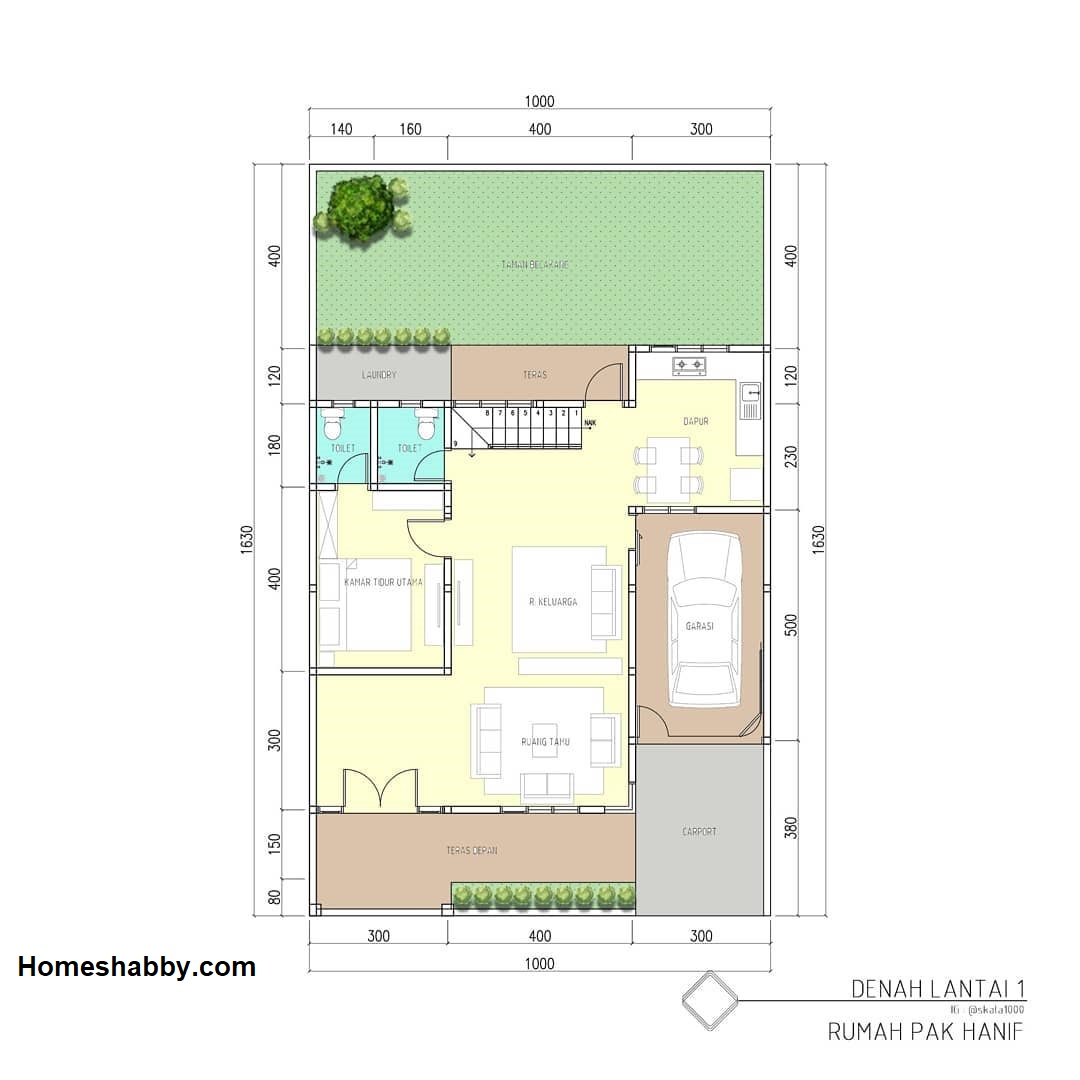 Desain Dan Denah Rumah Minimalis Ukuran 10 X 16