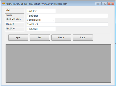 NET kali ini aku akan melanjutkan Tutorial CRUD memakai VB  Membuat CRUD VB .Net Database SQL Server
