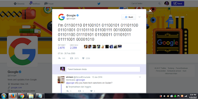  tweet pertama dari Google