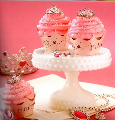 and top off the dessert buffet with these flashy princess cupcakes