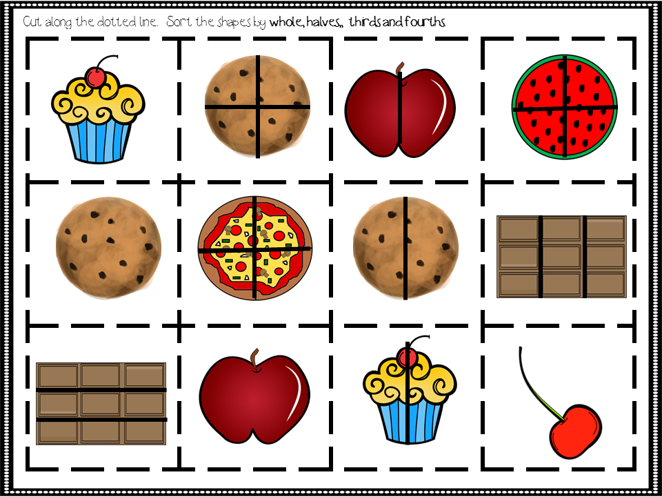 http://www.teacherspayteachers.com/Product/Fraction-Introduction-and-Sorts-1085024