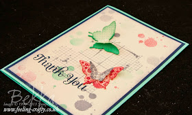 Butterfly Thank You Card featuring Papillion Potpourri, Off the Grid and Gorgeous Grunge Stamp Sets by UK Based Stampin' Up! Demonstrator Bekka Prideaux - check her blog for lots of great ideas with these stamp sets - you can even purchase them there!