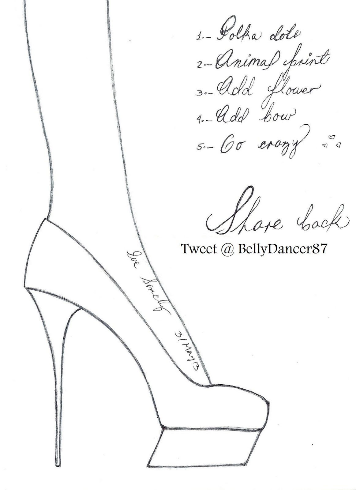 ~PAPER DOLL EVE~: Design Your Dream Shoes With My Free Shoe Templates