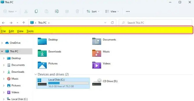 Cara Menampilkan Bar Menu File Explorer di Windows 11-c