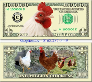 Tiền triệu đô hình con gà