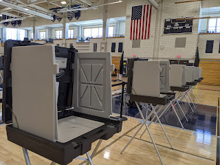 voting booths at FHS, taken during an observation period this weekend