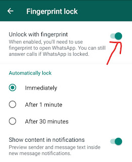 WhatsApp Par Fingerprint Lock kaise Lagaye