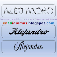 Inspiración artística para tatuajes con el nombre Alejandro