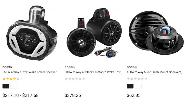 BOSS Waterproof Marine Boat Speakers