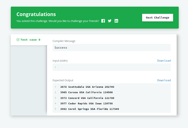 Revising the select query 1- hackerrank solution
