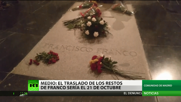 España exhumaría los restos de Francisco Franco el 21 de octubre