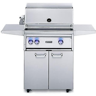 Lynx L27PSFR-3-LP Propane Gas Grill on Cart with ProSear Burner and Rotisserie, 27-Inch