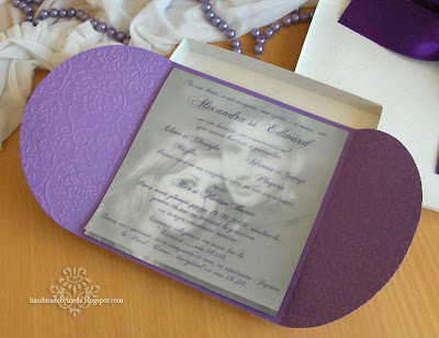 Wedding Invitations A Year of Purple Invitatii de nunta un an de mov