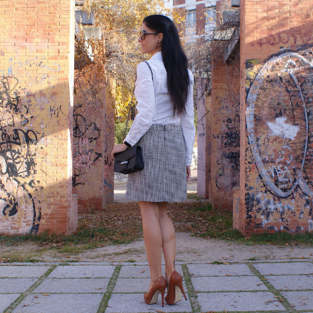 LOOK Navidad con falda tweed