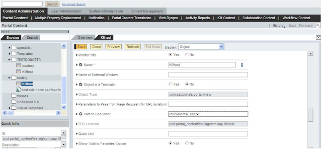 How to Create a KM Document Iview in SAP EP onlysapep.blogspot.in only sap ep  blogspot 