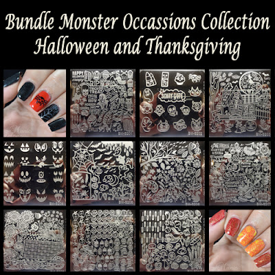 Bundle Monster Occasions Halloween and Thanksgiving Stamping Plates