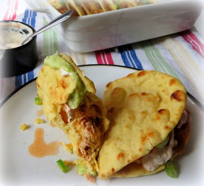 Chipotle Lime Chicken Flatbread Tacos