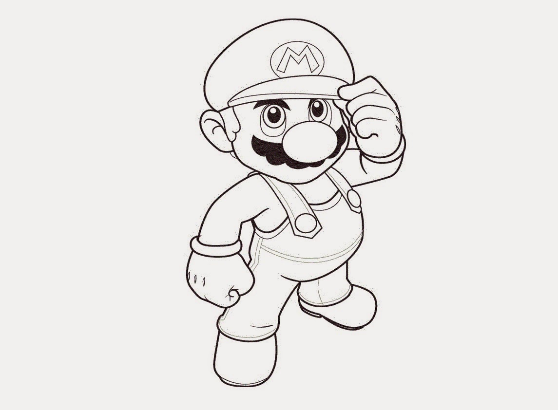 Super Mario Bros Coloring Drawing Free wallpaper