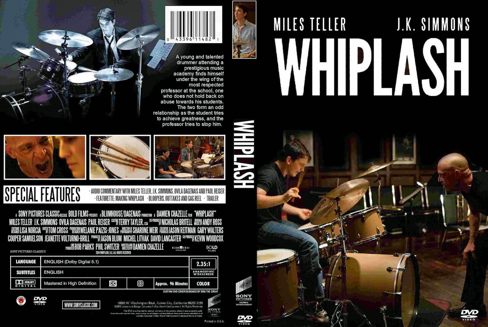 Whiplash (2015) - DVD Cover Movie