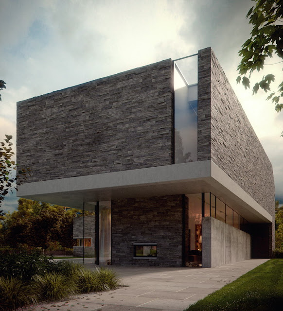 Desain Rumah  Minimalis Modern  Desain Batu  Alam  Yang Baik