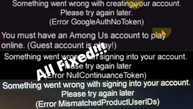how to fix all among us sign in error
