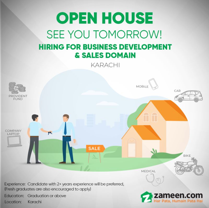 walk in interviews For Same Department in Zameen.com