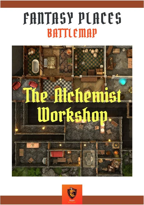 fantasy battlemap alchemist workshop