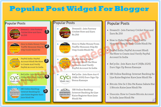 Stylish Popular Post Widget