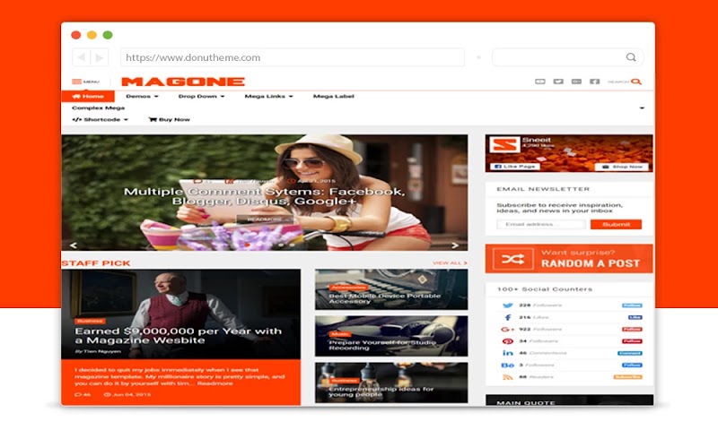 MagOne Responsive Blogger Template - Responsive Blogger Template